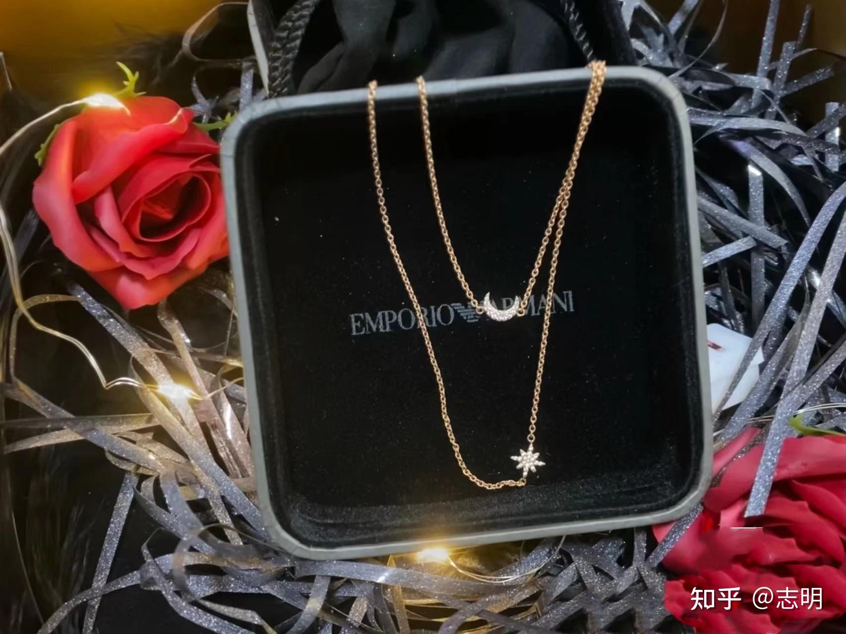 阿玛尼星月项链