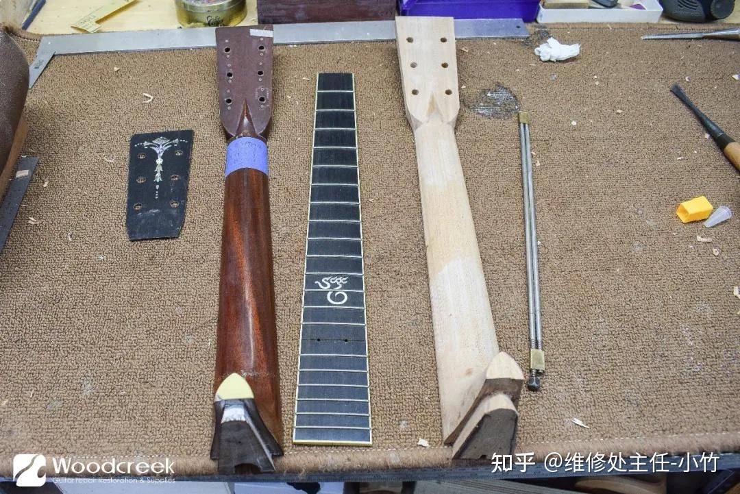 可以获得琴颈准确的数据,为之后重新制作琴颈做准备它的钢筋从琴颈后