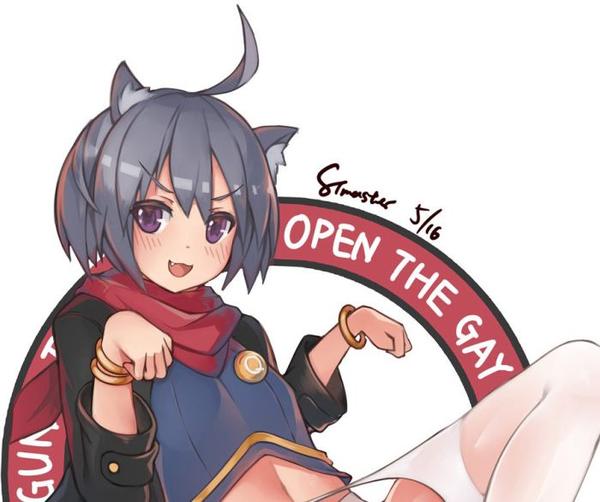 由stmaster 绘制的娘化版quin:白丝jk秦喵喵川川子