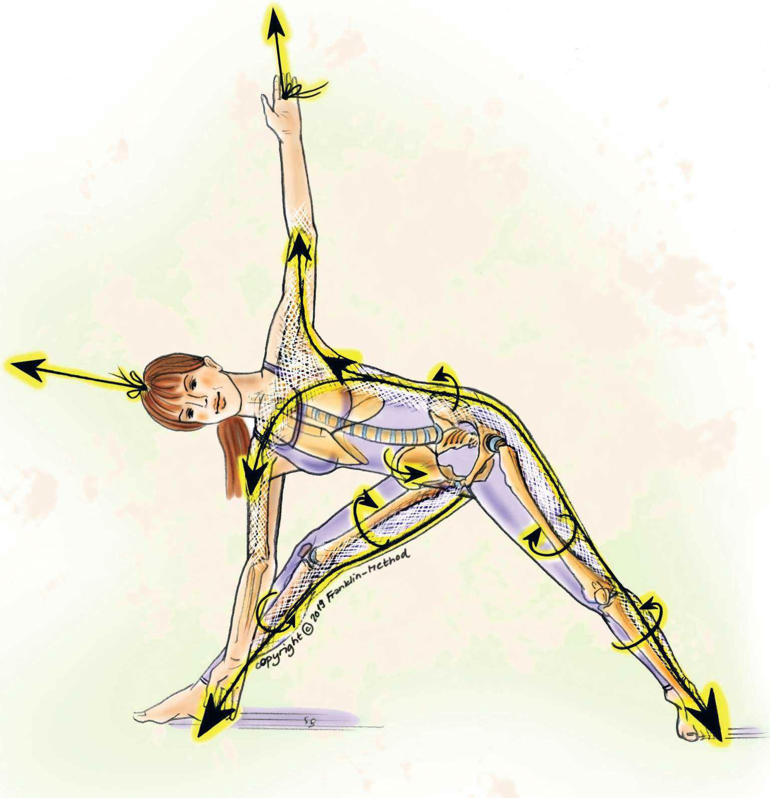 瑜伽姿势三角式