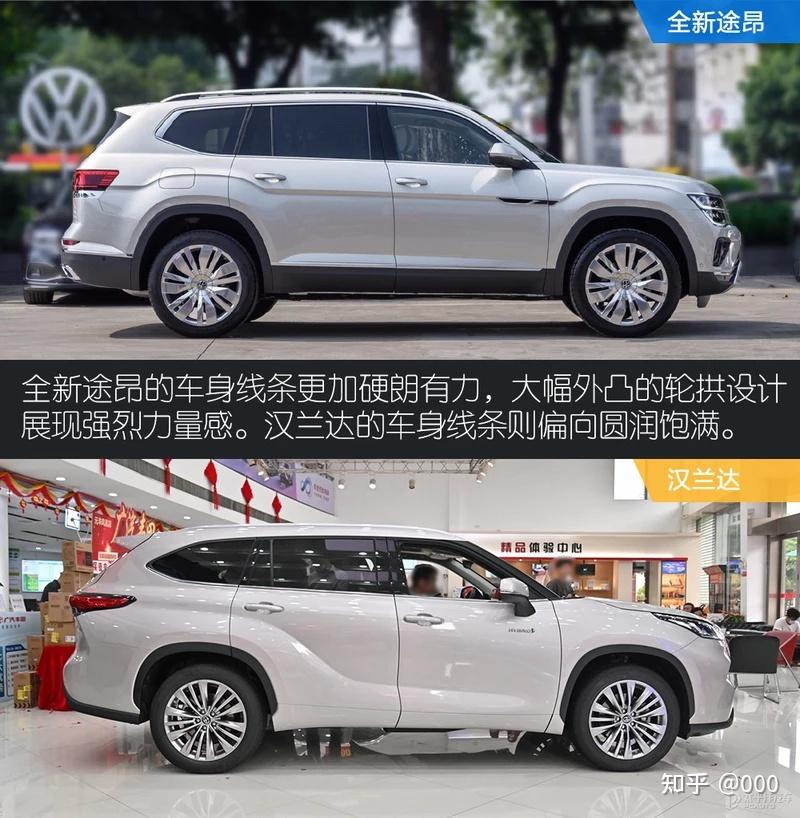 标杆7座suv的较量全新途昂对比汉兰达
