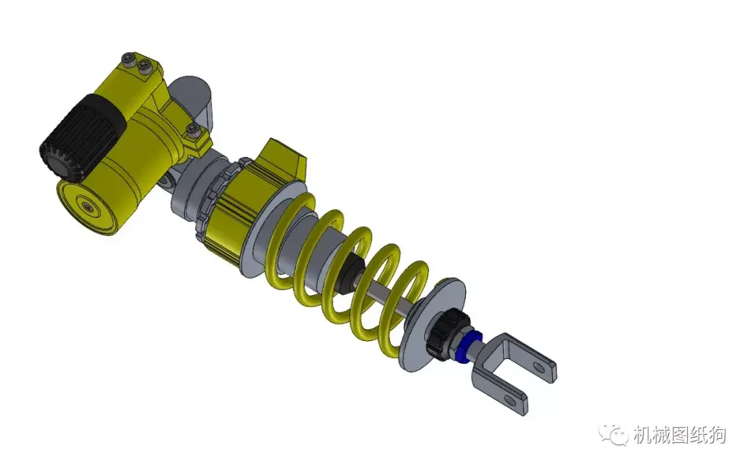工程机械motorcycleshockabsorber摩托车减震器solidworks设计