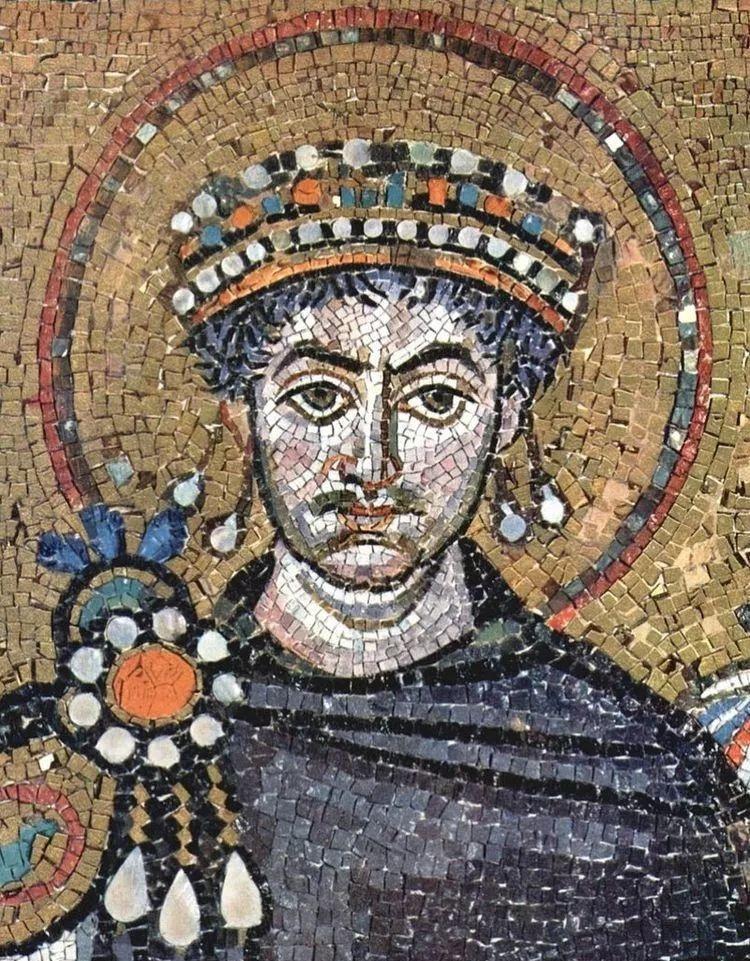 世界文化遗产:拉文纳古迹中的马赛克:圣维塔莱教堂,约540年(查士丁尼