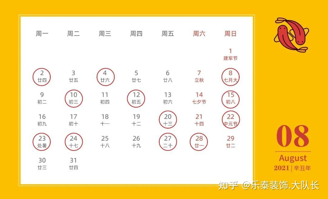2021年装修开工吉日