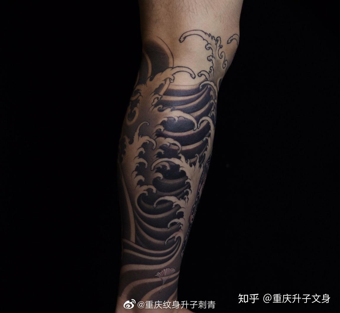 传统风格花腿纹身图案_沪上由龙-站酷ZCOOL