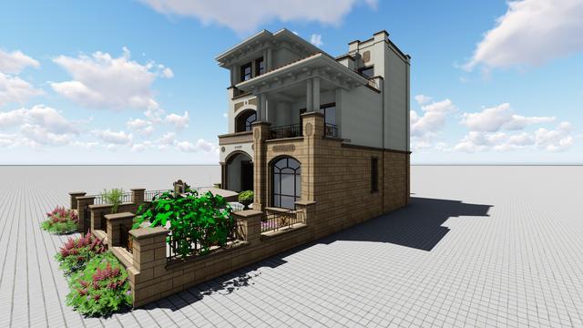 适合长方形地块的农村自建房87x152