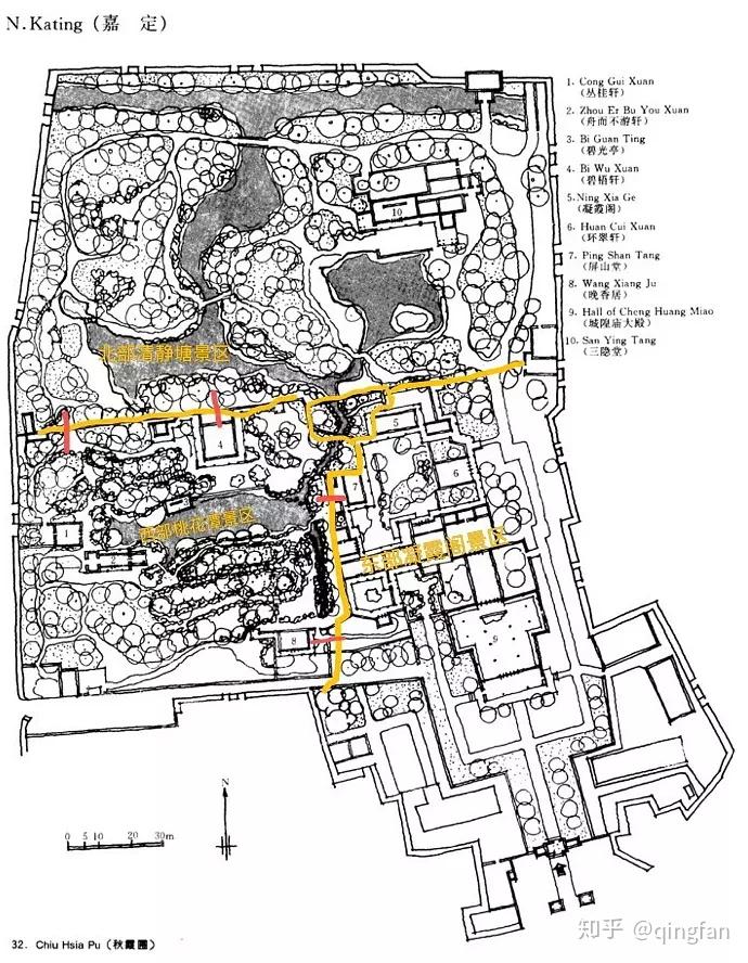 秋霞圃路线图图片