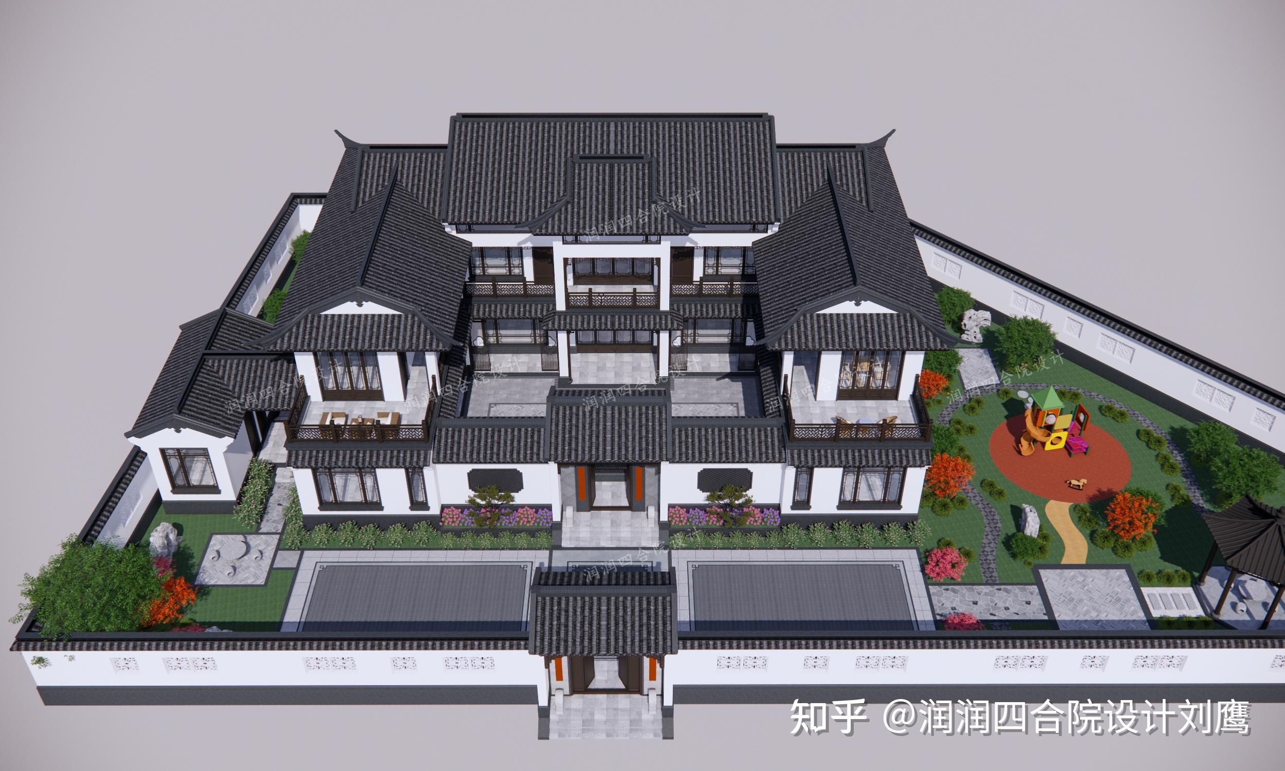 润润四合院设计刘鹰：四川两层苏式四合院祖宅25×18.5，游花园，享田园生活 - 知乎