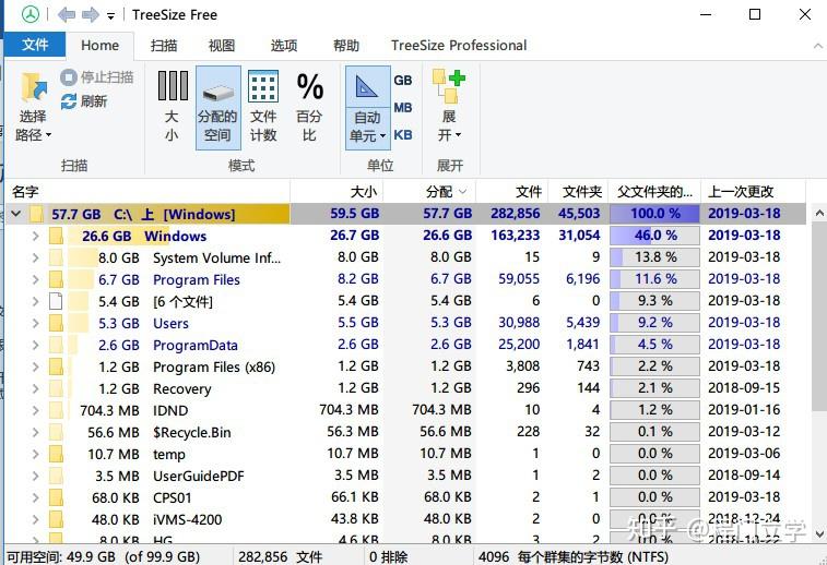 TreeSize Free免费好用的文件大小查看器 知乎