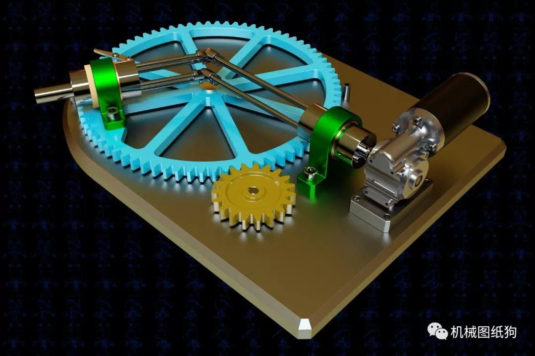 精巧机构往返摆动机构3d数模图纸solidworks设计