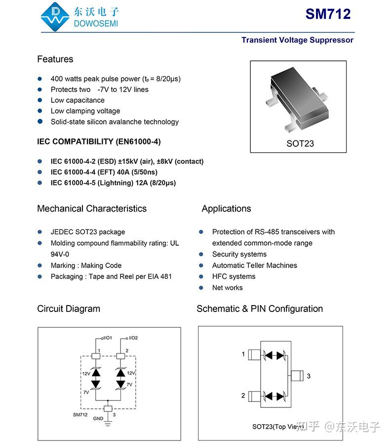 SOT-23封装ESD保护管型号大全 - 知乎