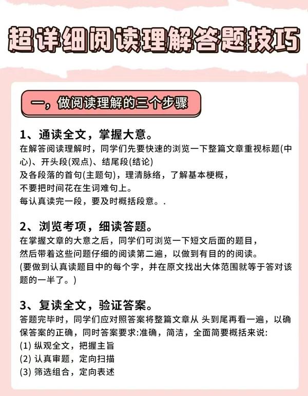 语文阅读理解3步解题12个题型9大公式 - 知乎