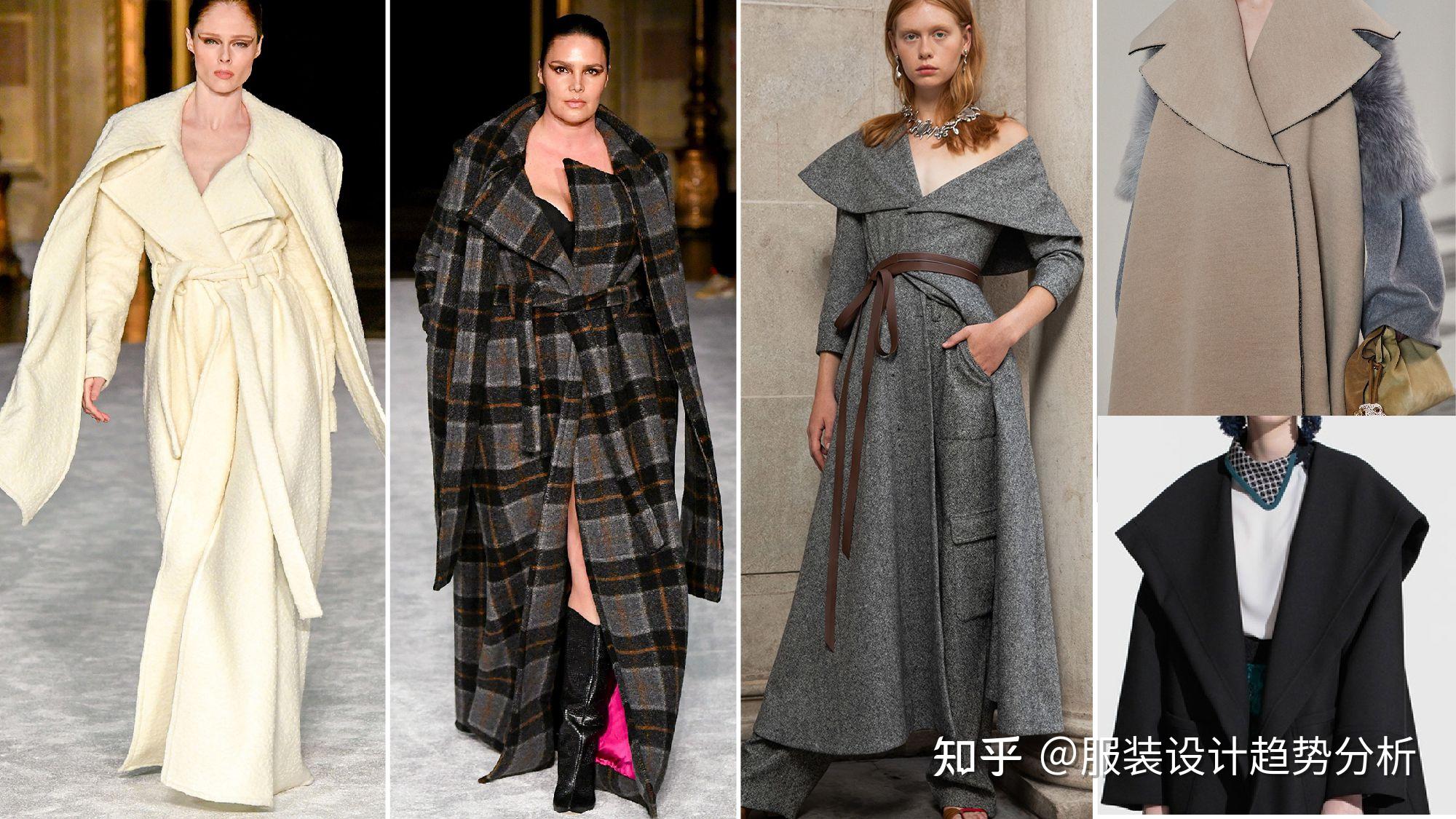 放大的外套女装大衣廓形趋势分析