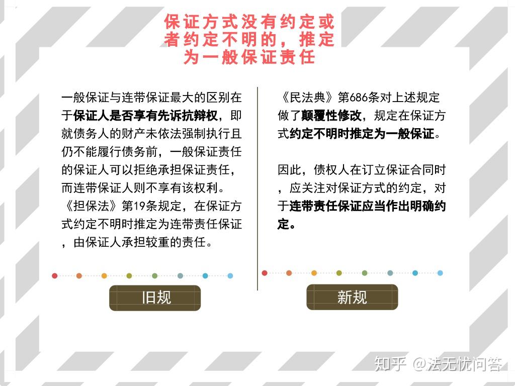 保证、担保责任《民法典》中调整啦，债权人、债务人、保证人看过来！ - 知乎