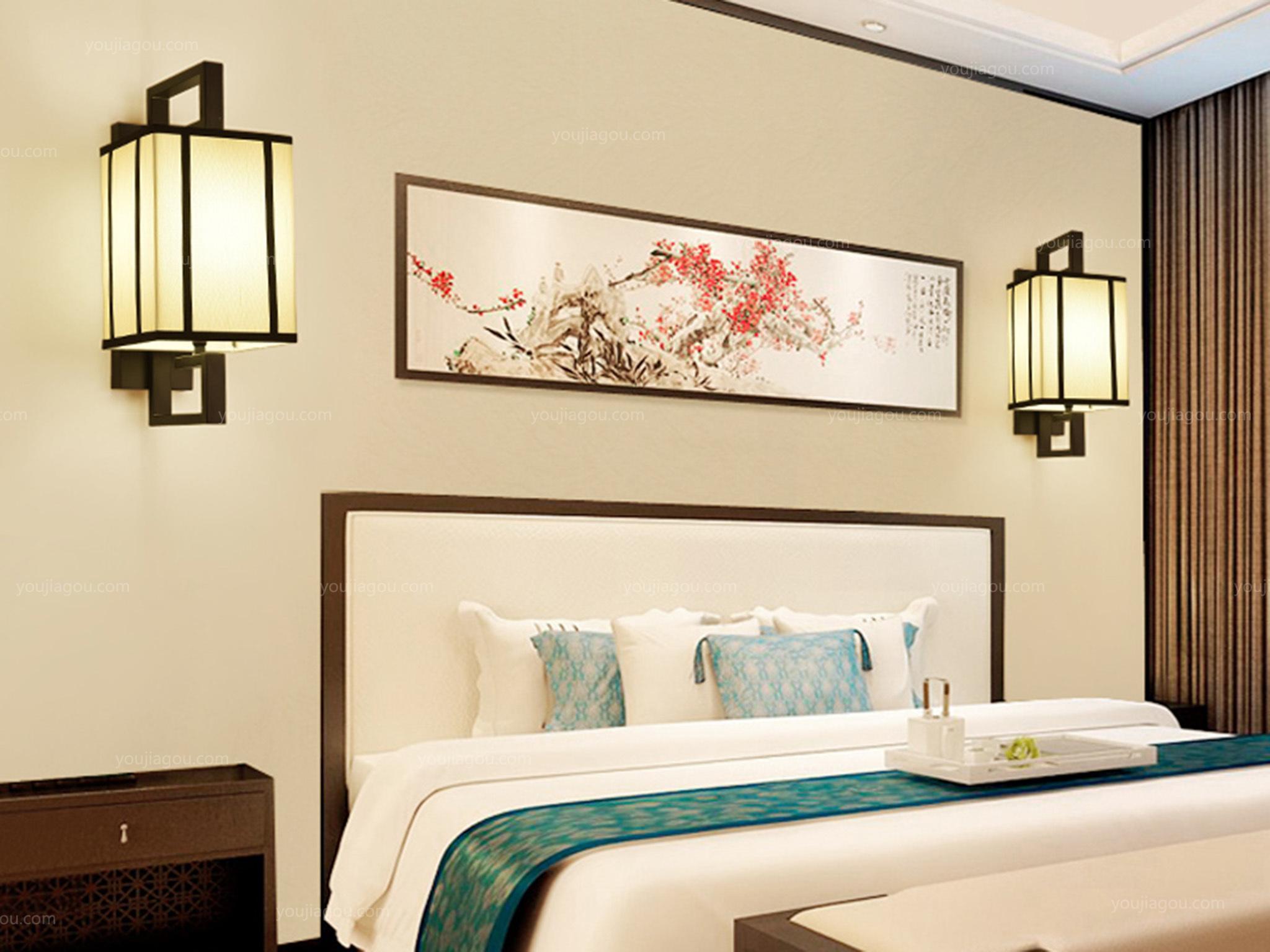 卧室壁灯的安装位置床头壁灯在安装时要高于人本身坐在床上时的高度