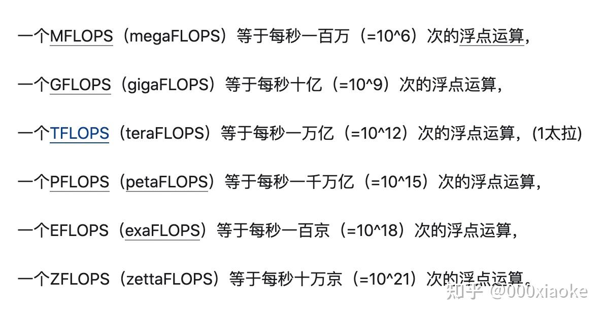 FLOPS 算力相关 - 知乎