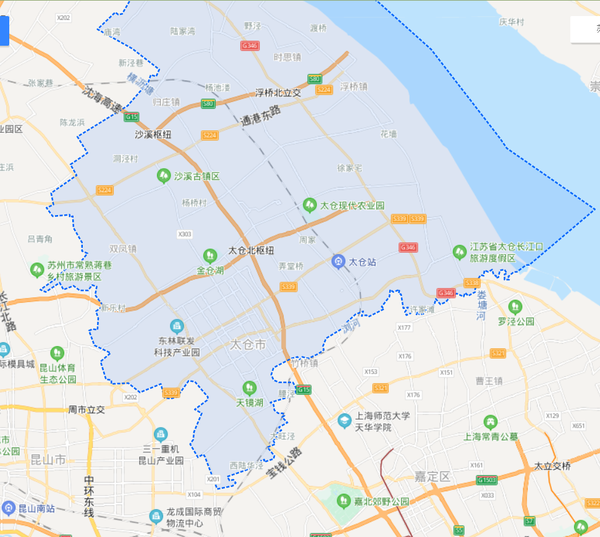 安的漫游地图 7月1日沪苏通铁路正式开通,苏州北部的三个县级市(太仓