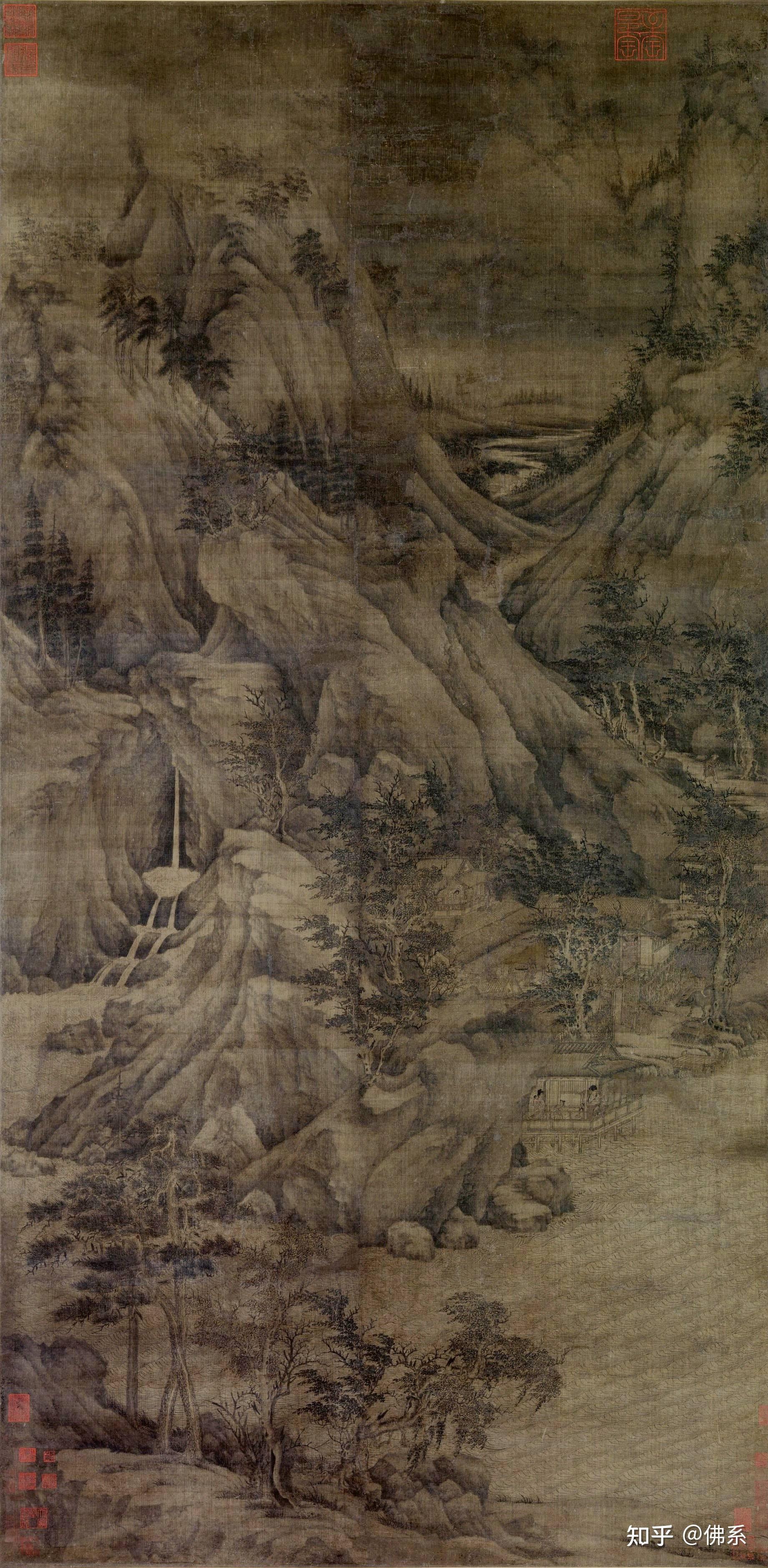 山水画技法创新,如荆浩,关仝的北方山水