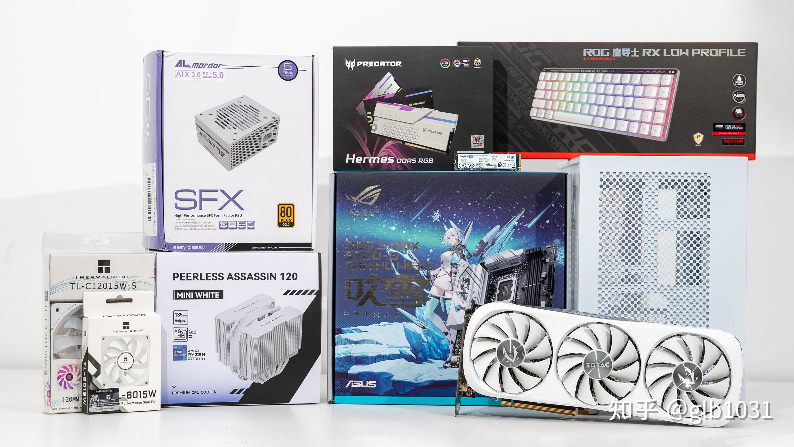 matx也紧凑华硕小吹雪s宏碁掠夺者索泰rtx4080super月白装机展示
