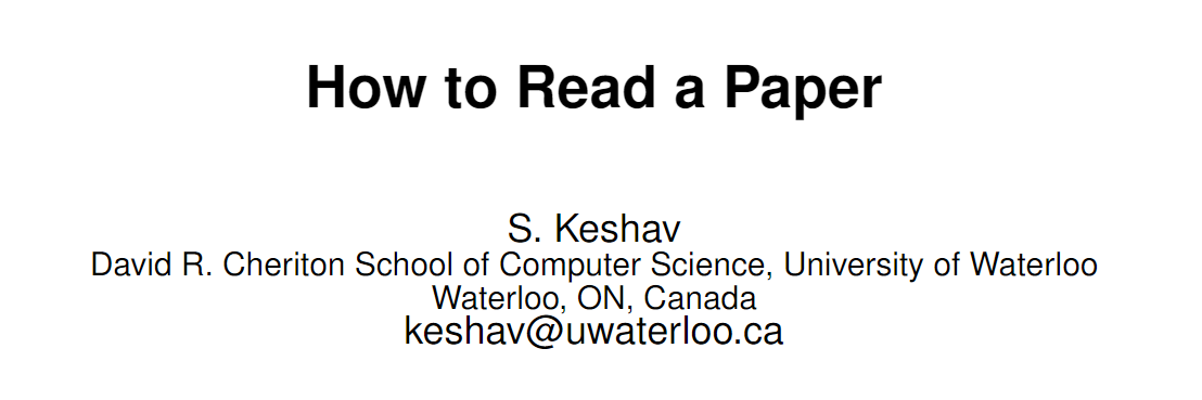 如何阅读论文 How To Read A Paper 知乎