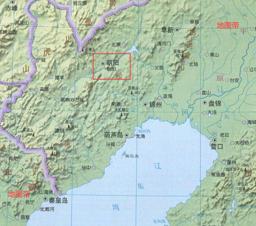 图-辽宁省朝阳市位置及地形你会说这些慕容家的牛人并不在朝阳,能算是