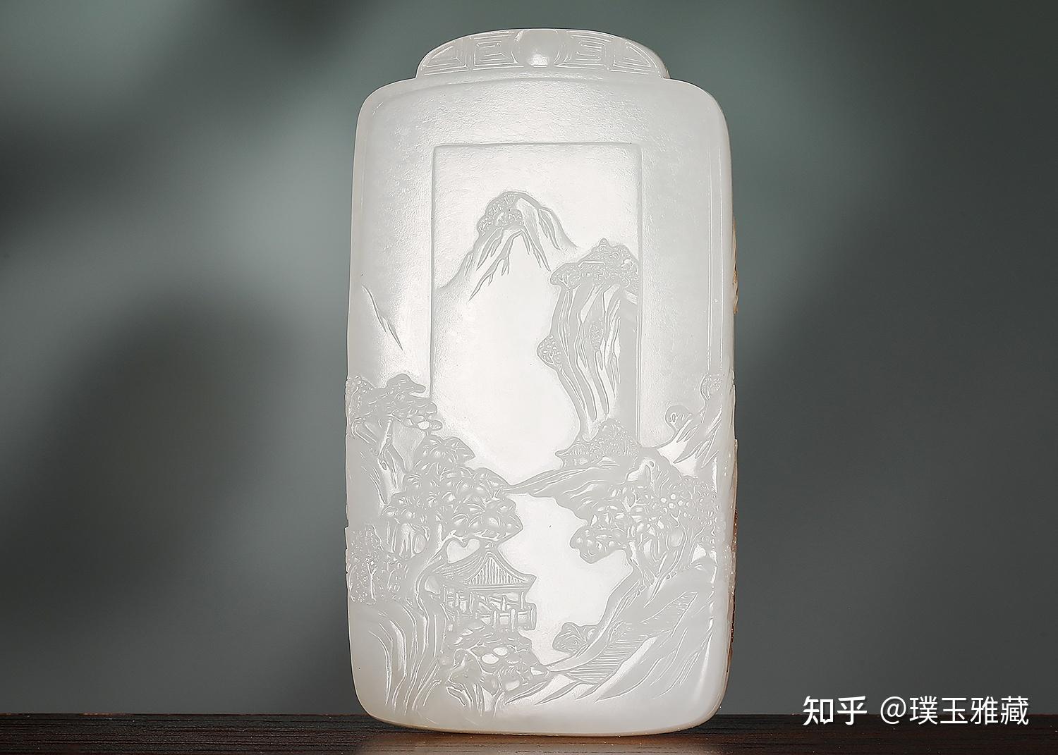 和田玉山水文人玉牌:方寸之间,凝缩大千世界,意蕴溢于玉器之外 - 知乎