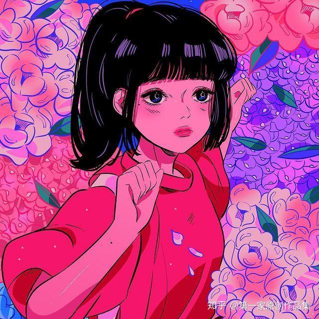 灵感来源复古风撞色插画