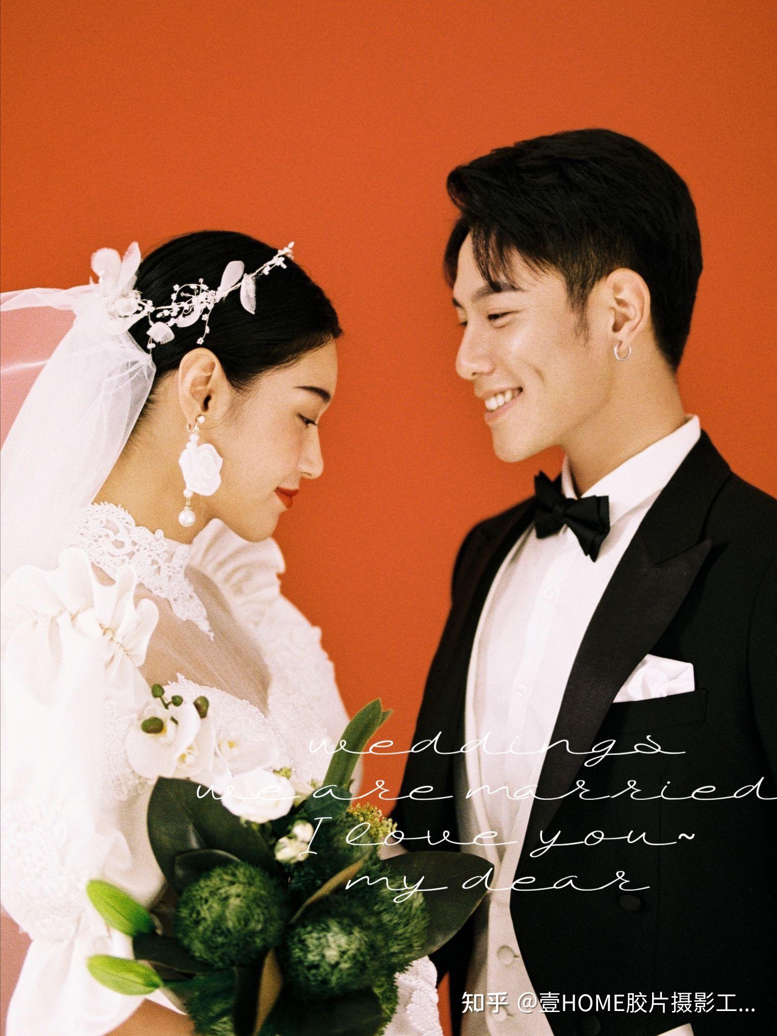 统一全家审美的橘色喜庆婚纱照09油画感十足 - 知乎