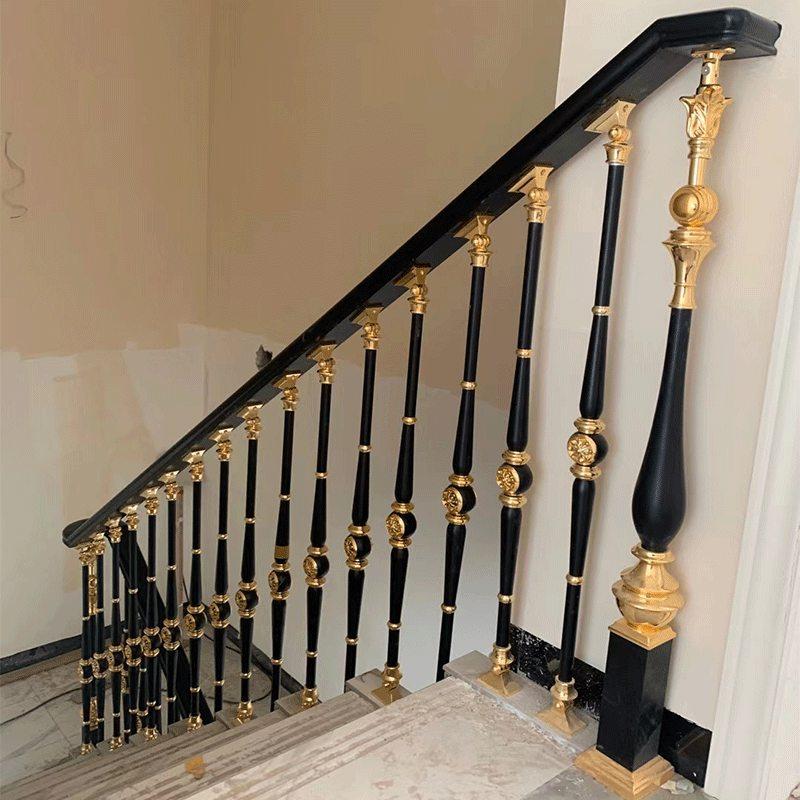 无锡现代简约设计单支铜楼梯栏杆整体色彩搭配