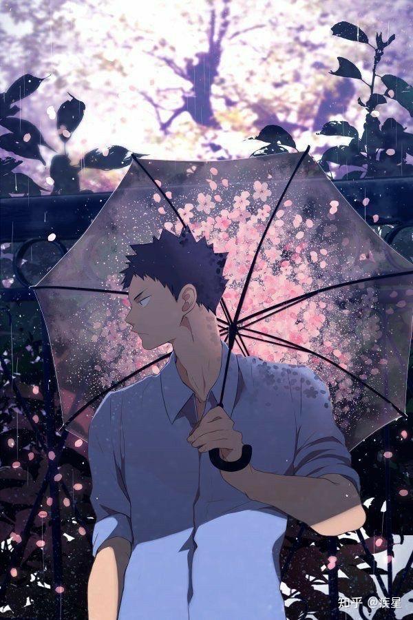 求适合当头像的撑伞男生图?