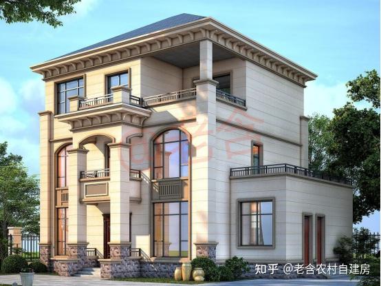 农村新中式三层别墅,独立柴火房 卧室多,主体造价仅25万