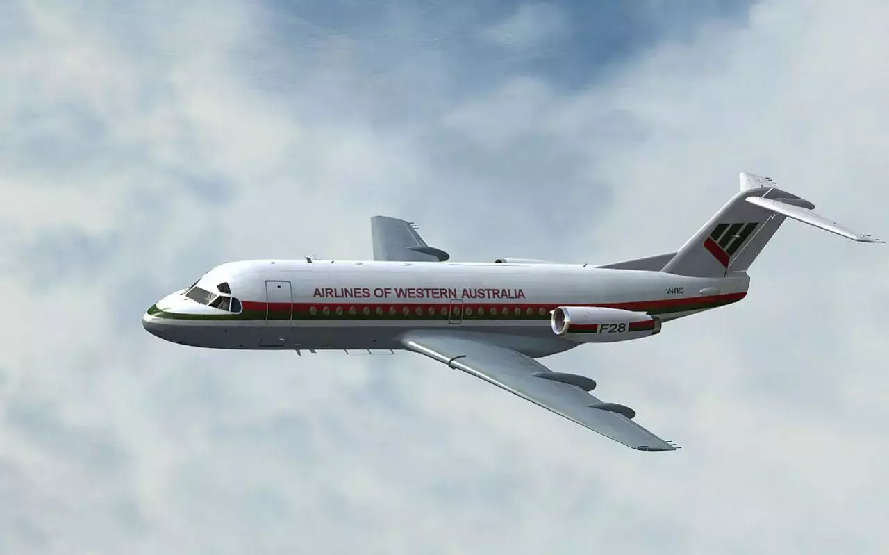 福克 f-28客机上世纪80年代末期,福克在f-28的基础上又研制了f-100