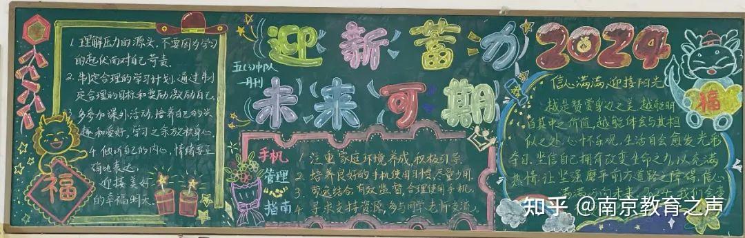 队员们围绕手机管理,减轻压力,树立信心等主要内容对板报精心设计