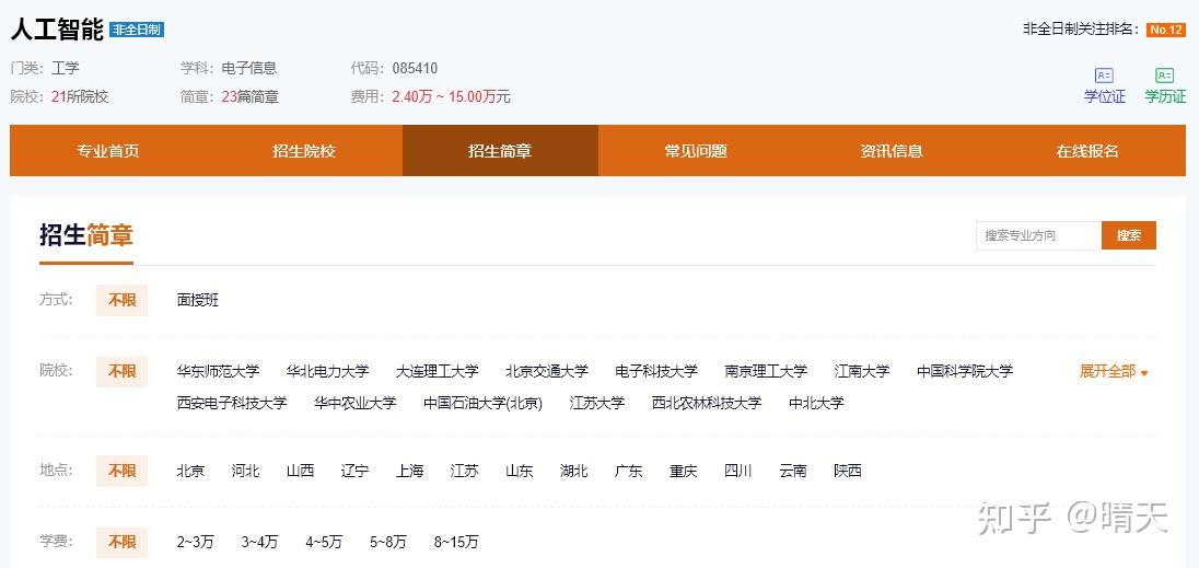 考研热门专业：人工智能非全日制研究生2026年招生院校及招生简章！ - 知乎