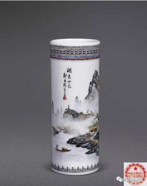 当店だけの限定モデル 中国花瓶 景德镇 古董品 重工粉彩 山水紋 松鶴