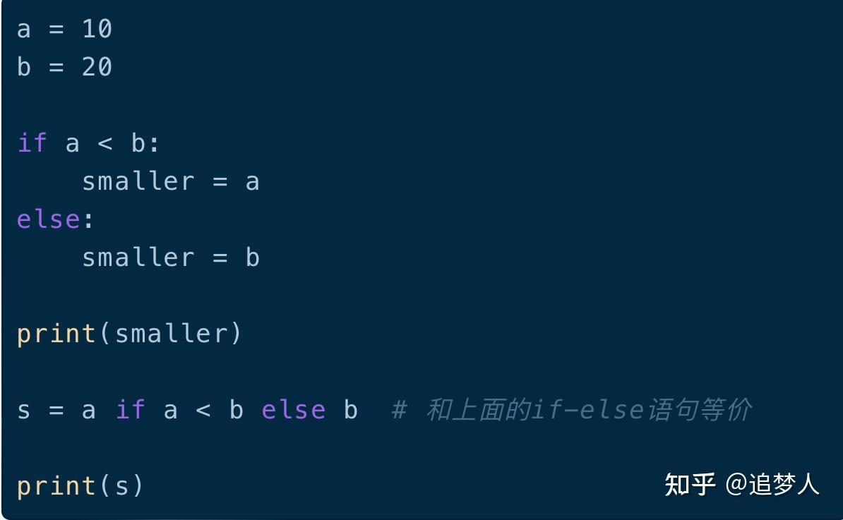 Python 中条件表达式 三元运算符 - 知乎