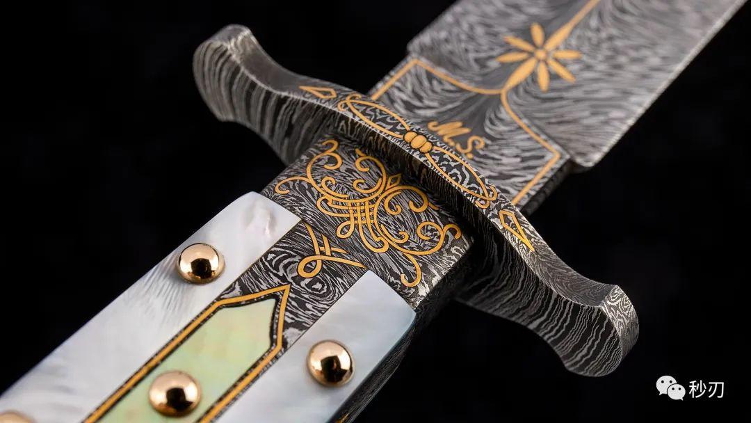 双料大师哈维重磅黄金狗骨柄短剑