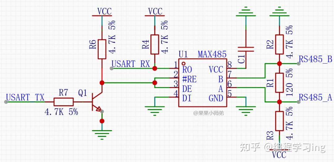 2,自動切換收發的rs485電路