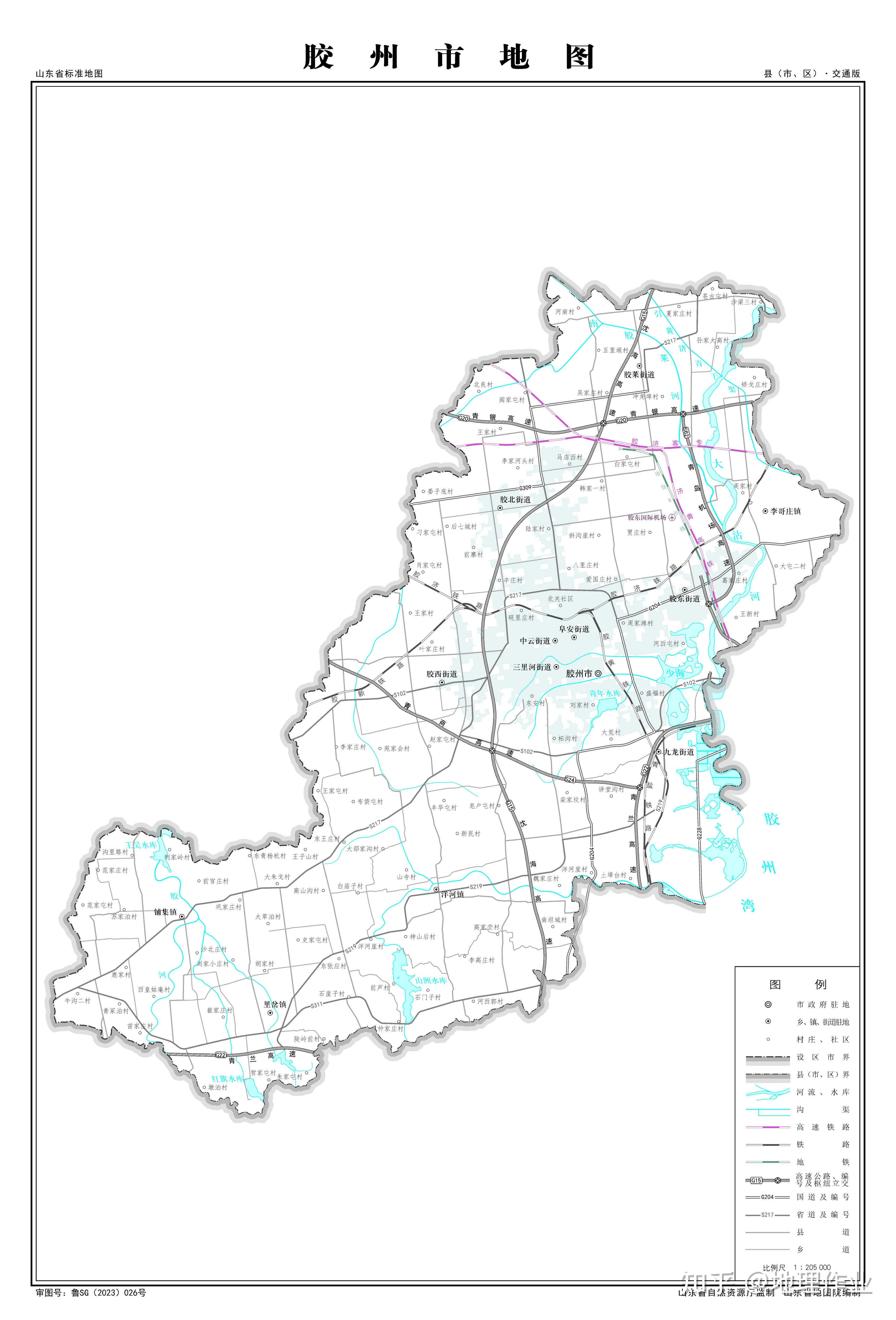 青岛市胶州市地图