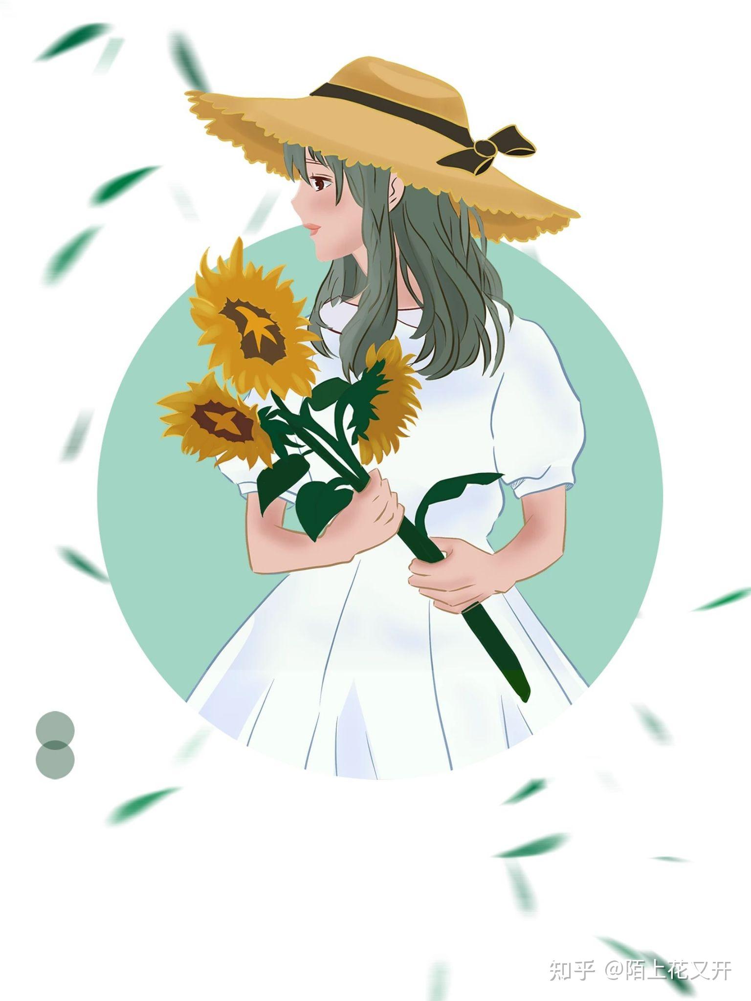 原创夏天手绘海报壁纸背景素材插画海报素材