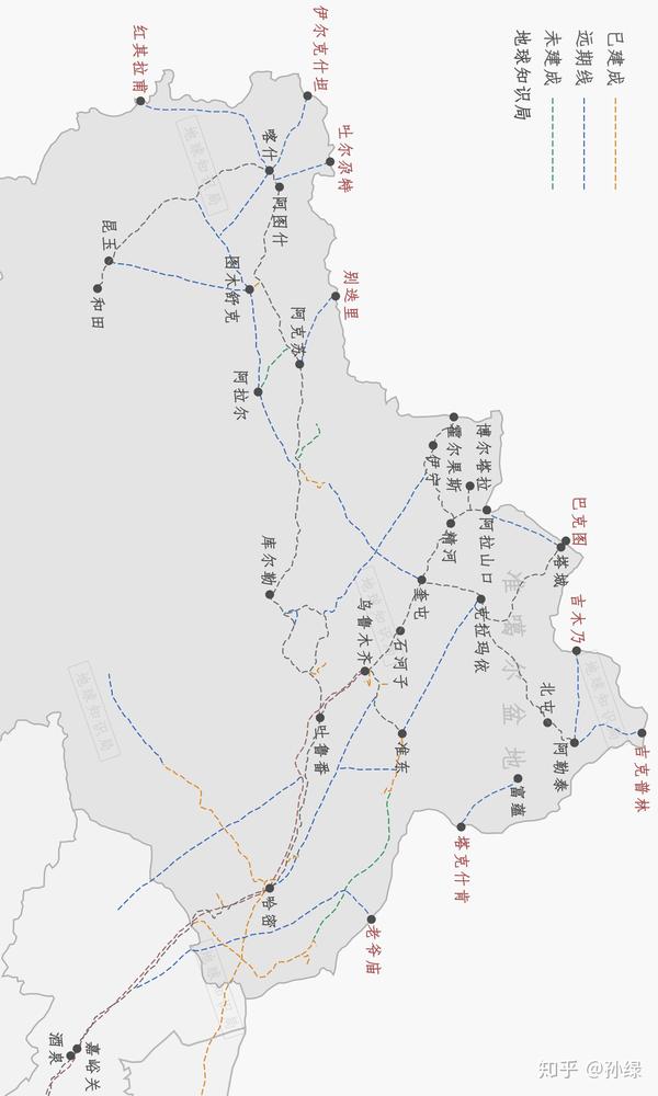 这些铁路口岸若有机会全面完成,新疆将会诞生阿勒泰,喀什两大边疆