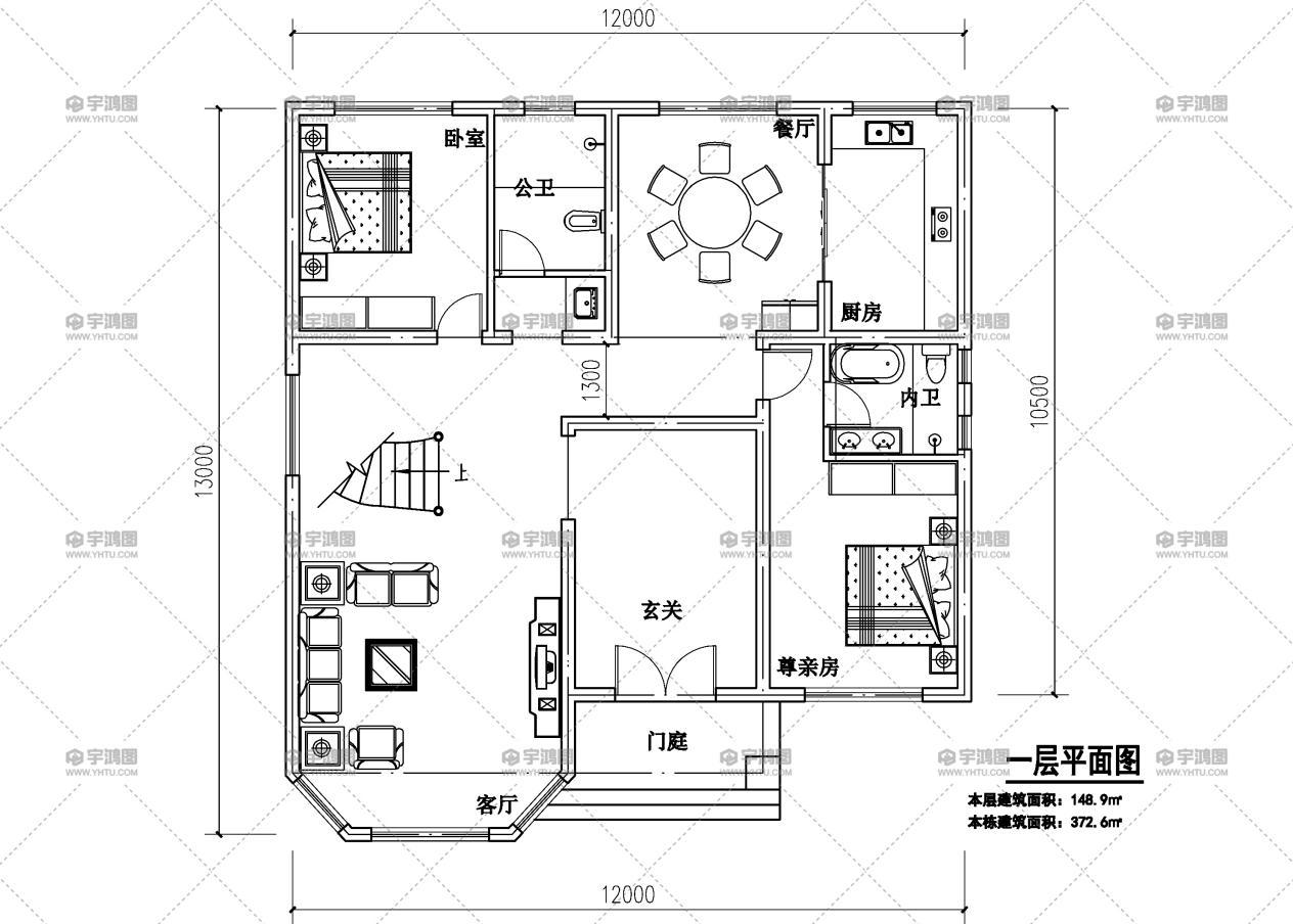 农村建套一百五十平的欧式三层别墅造价不高这套别墅图纸适合你