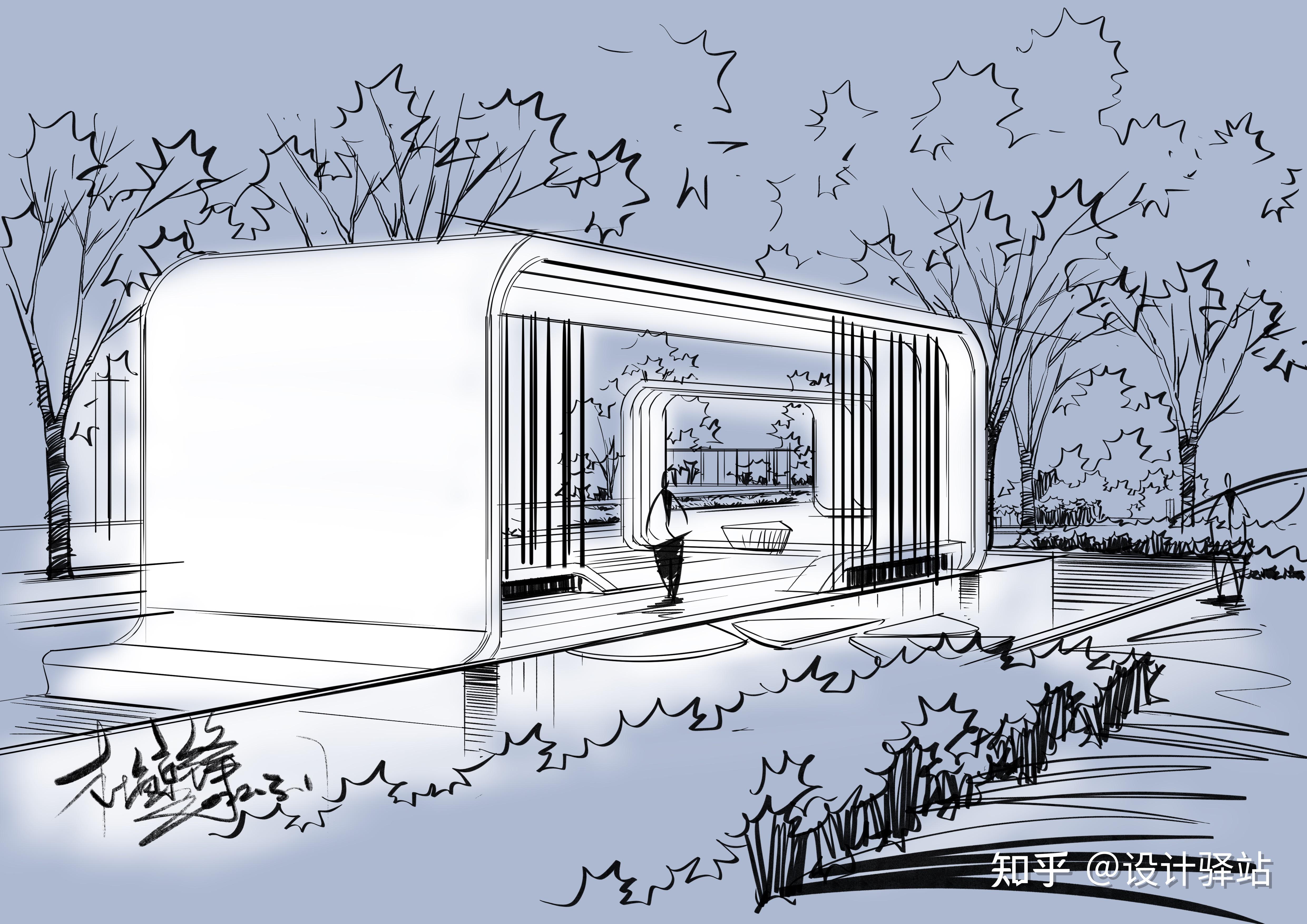 ipad景观手绘线稿到上色从哪里开始画再画哪里全网最全最细的ipad手绘