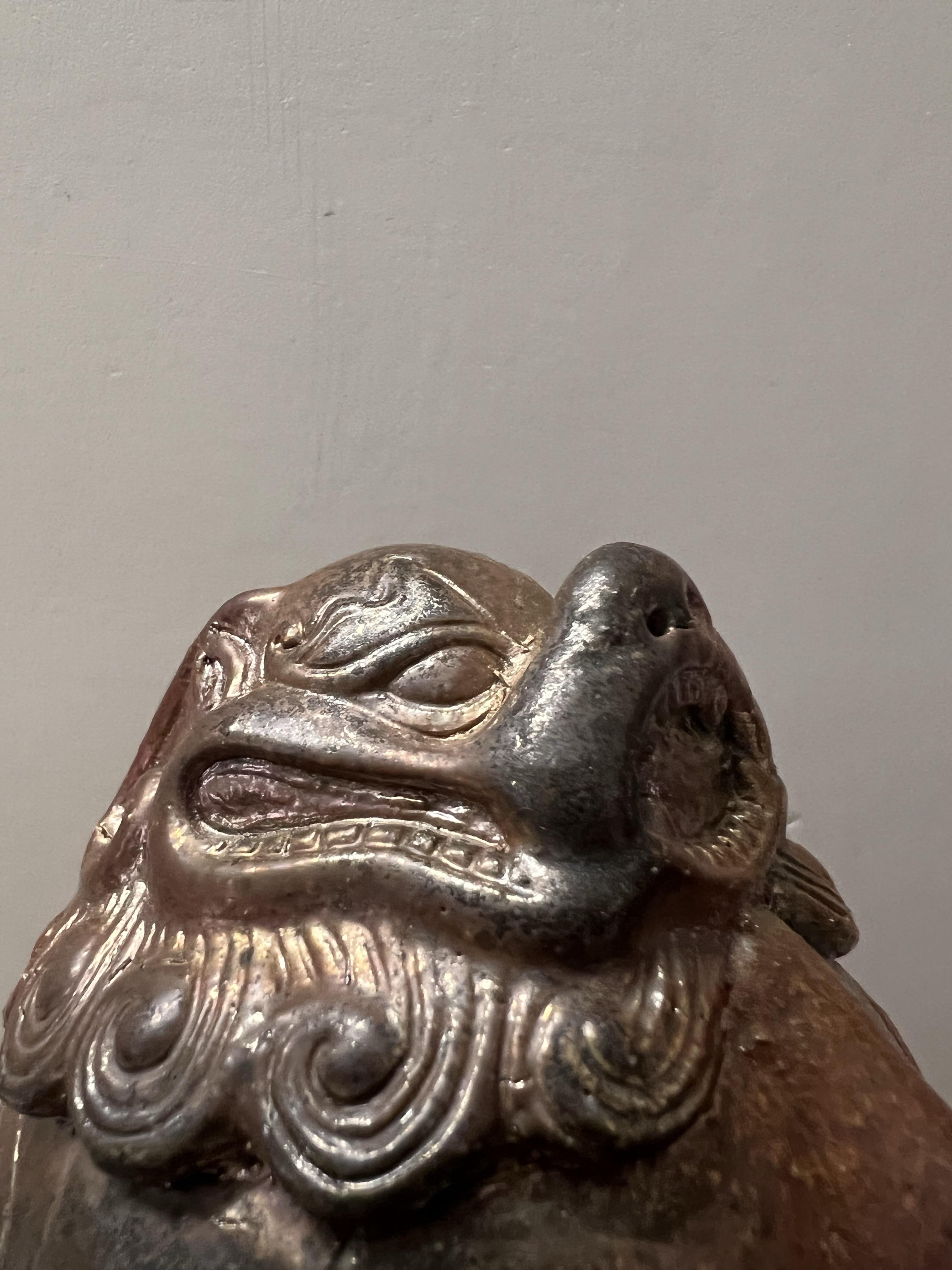 柴烧记九纯原古法柴烧陶瓷貔貅艺术摆件淳朴器型复古色泽