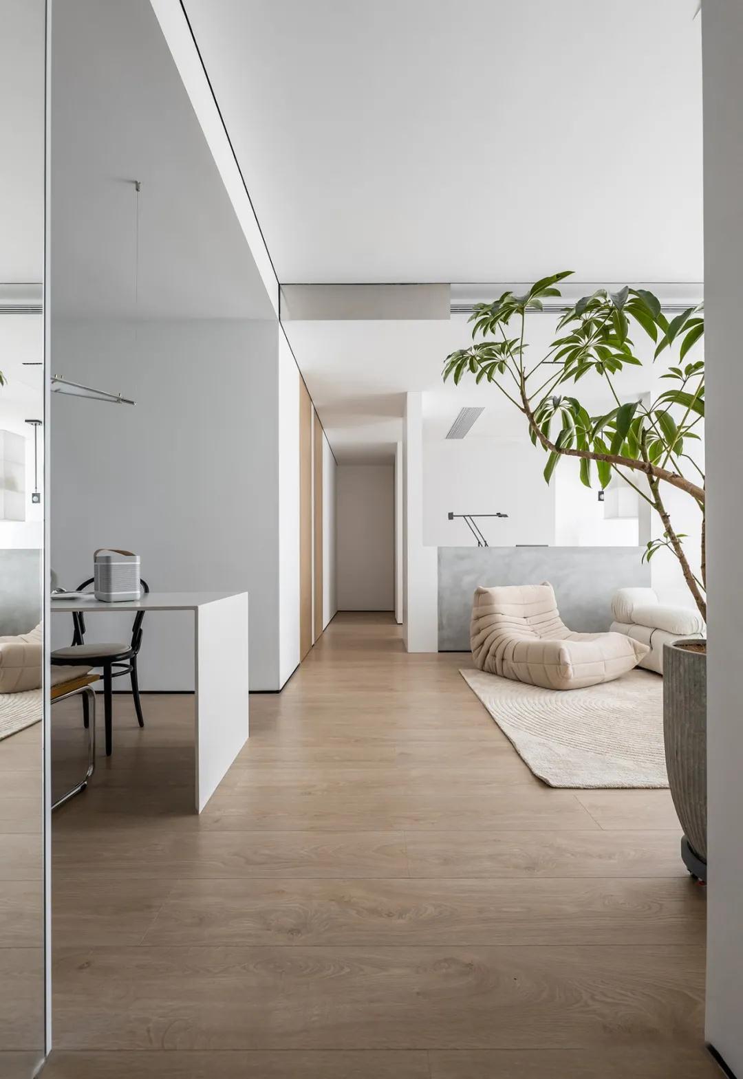 装修案例100㎡盐系三室实用与美的平衡