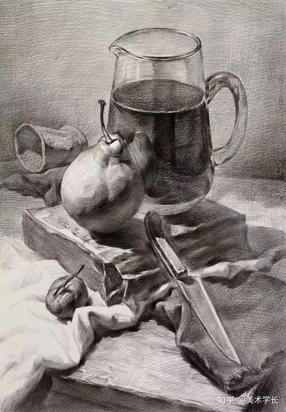 如何画好素描静物高分从黑白灰开始