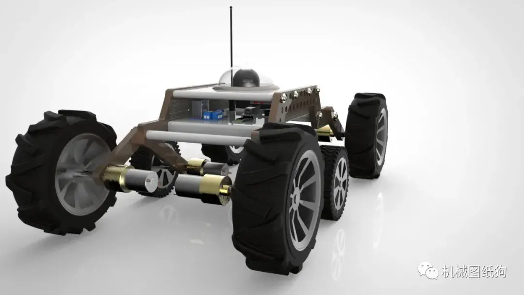 机器人rockybugyugv机器人小车3d图纸solidworks设计