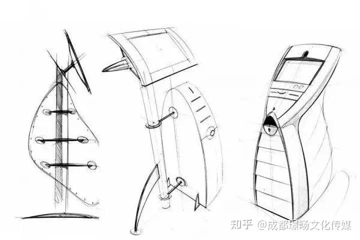 同時可以分析借鑑線稿表現方法幫助同學們理解產品形態這裡先給大家上