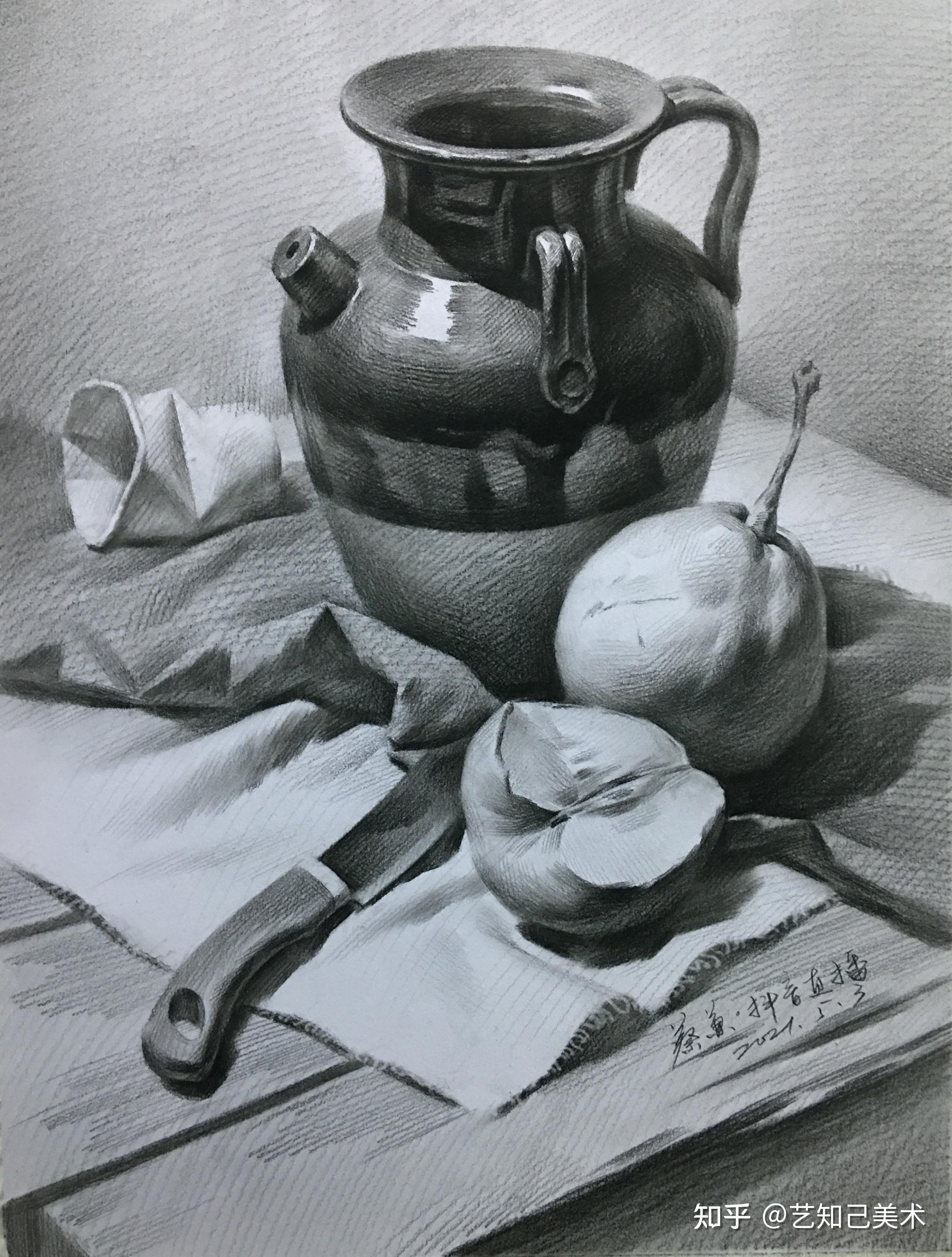 讲讲素描静物中的陶罐那些美术生们看不到的小细节