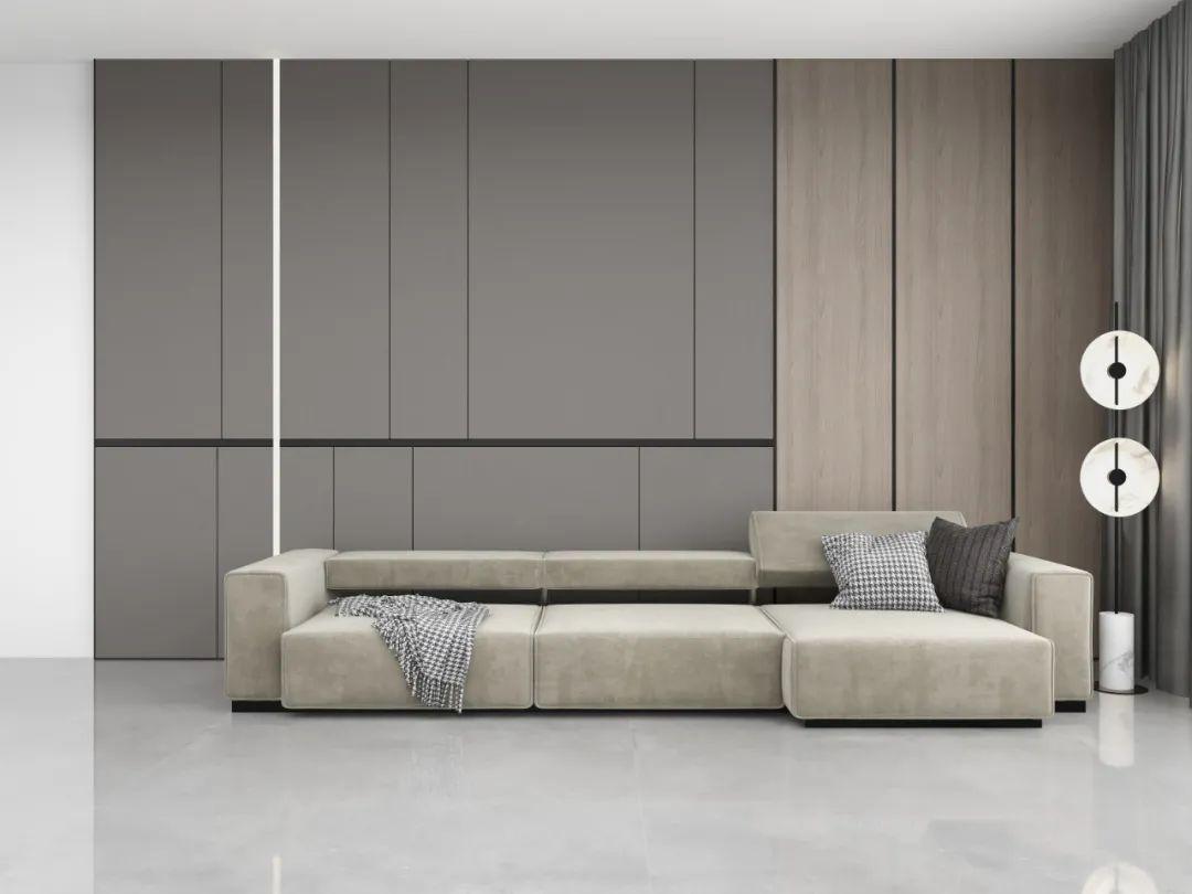 肤感灰原木色演绎极简质感空间